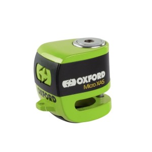 OXFORD PROMOCJA BLOKADA TARCZY HAMULCOWEJ ALARMEM MICRO XA5 KOLOR ZIELONYY FLUO (PIN 5.5MM)