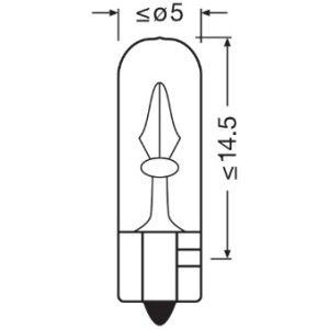 OSRAM ŻARÓWKA WSKAŻNIKOWA 1,2W 12V W2X4.6D 5XFS10 - 10 SZTUK