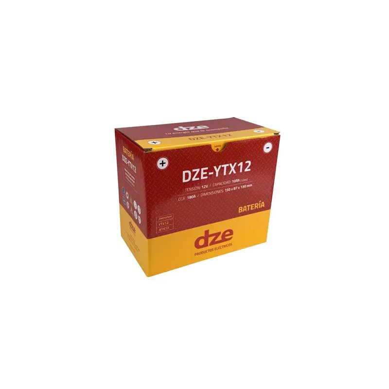DZE AKUMULATOR ŻELOWY YTX12 12V 10AH 180A 150X87X105 BEZOBSŁUGOWY - ZALANY (12)
