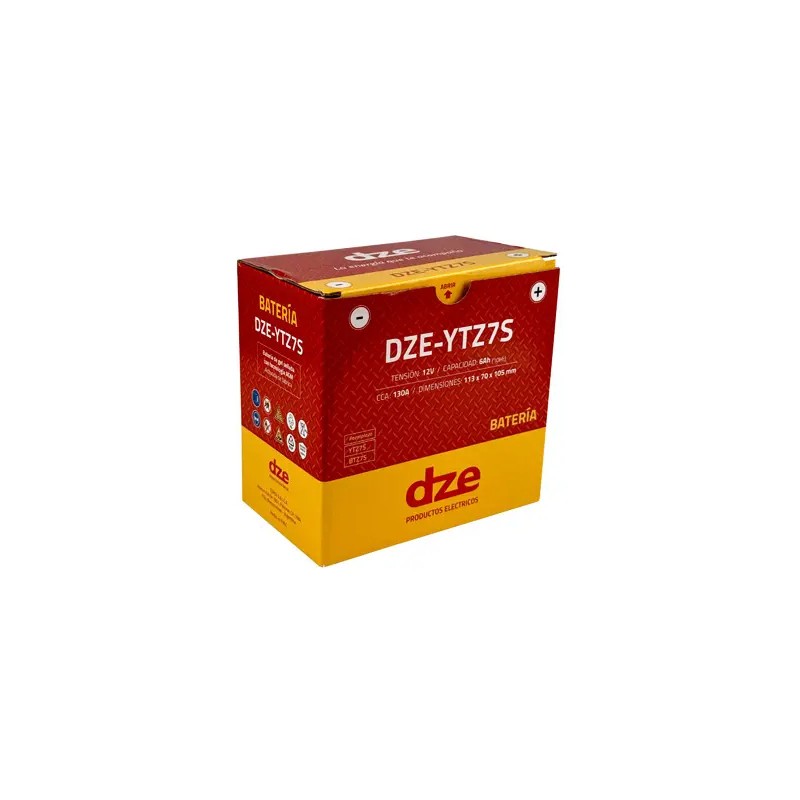 DZE AKUMULATOR ŻELOWY YTZ7S 12V 6AH 130A 113X70X105 BEZOBSŁUGOWY - ZALANY (12)