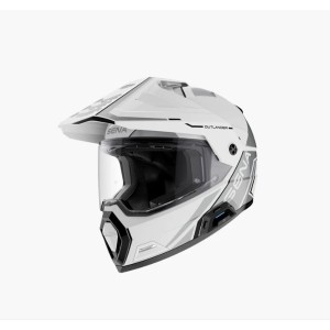 SENA 2026/07 KASK OUTLANDER DUAL SPORT FIBERGLASS Z INTERKOMEM MESH 3.0 DO 2000M ROZMIAR S KOLOR BIAŁY ( ECE R22.06 ) (EL)