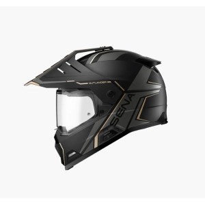 SENA 2026/07 KASK OUTLANDER DUAL SPORT FIBERGLASS Z INTERKOMEM MESH 3.0 DO 2000M ROZMIAR XXL KOLOR CZARNY MATT ( ECE R22.06 ) (E