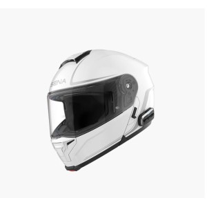 SENA 2026/07 KASK OUTRUSH 2 SZCZĘKOWY Z INTERKOMEM MESH 3.0 DO 1200M ROZMIAR M KOLOR BIAŁY ( ECE R22.06 ) (EL)