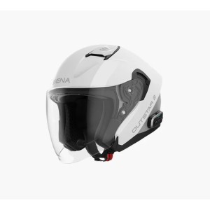 SENA 2026/07 KASK OUTSTAR 2 OTWARTY JET Z INTERKOMEM MESH 3.0 DO 1200M ROZMIAR M KOLOR BIAŁY ( ECE R22.06 ) (EL)