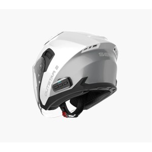 SENA 2026/07 KASK OUTSTAR 2 OTWARTY JET Z INTERKOMEM MESH 3.0 DO 1200M ROZMIAR M KOLOR BIAŁY ( ECE R22.06 ) (EL)