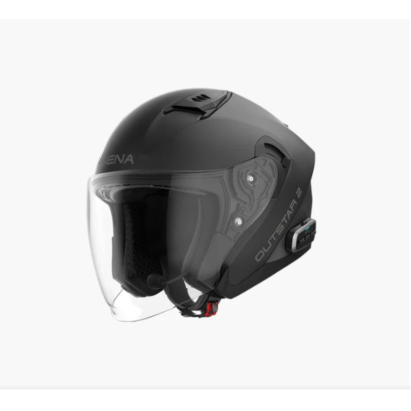 SENA 2026/07 KASK OUTSTAR 2 OTWARTY JET Z INTERKOMEM MESH 3.0 DO 1200M ROZMIAR L KOLOR CZARNY MATT ( ECE R22.06 ) (EL)