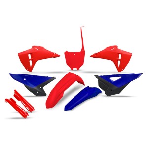 UFO 2026/07 KOMPLET PLASTIKÓW HONDA CRF 250 R / RWE \'25-\'27, CRF 450 R / RWE \'25-\'26, KOLOR OEM 2027 (CZERWONY / NIEBIESKI)