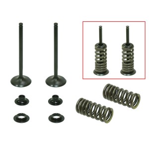 PSYCHIC ZAWORY WYDECHOWE (KOMPLET 2 SZT. ZAWORÓW ZE SPRĘŻYNAMI I PODKŁADKAMI) HONDA CRF 250R \'04-\'07, CRF 250X \'04-\'15, STAL