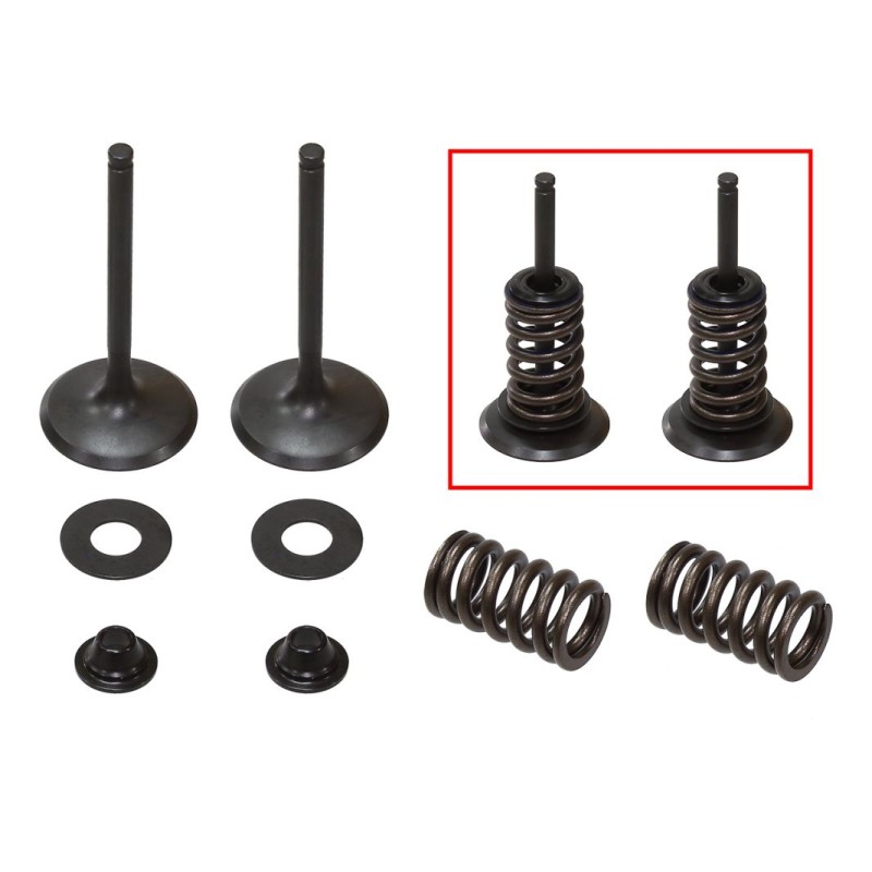 NAMURA (PSYCHIC) ZAWORY SSĄCE (KOMPLET 2 SZT. ZAWORÓW ZE SPRĘŻYNAMI I PODKŁADKAMI) KAWASAKI KXF 450 \'09-\'15 (KX 450 F) STALOWE