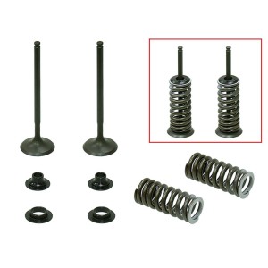 PSYCHIC ZAWORY WYDECHOWE (KOMPLET 2 SZT. ZAWORÓW ZE SPRĘŻYNAMI I PODKŁADKAMI) HONDA CRF 250 R \'10-\'15 STALOWE (25X4,46X84,2MM)