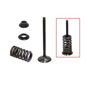 PSYCHIC ZAWÓR WYDECHOWY (KOMPLETNY ZAWÓR ZE SPRĘŻYNAMI I PODKŁADKAMI) HONDA CRF 150 F \'06-\'17 STALOWY (25,9X4,94X82,63MM) (XU-
