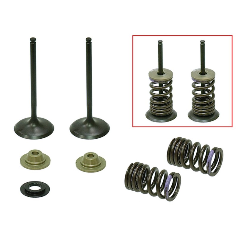 NAMURA (PSYCHIC) ZAWORY SSĄCE (KOMPLET 2 SZT. ZAWORÓW ZE SPRĘŻYNAMI I PODKŁADKAMI) KAWASAKI KXF 250 \'07-\'08 STALOWE (30,97X4,4