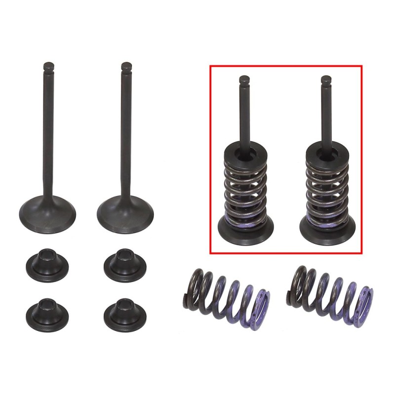 PSYCHIC ZAWORY WYDECHOWE (KOMPLET 2 SZT. ZAWORÓW ZE SPRĘŻYNAMI I PODKŁADKAMI) YAMAHA WRF 250 \'15-\'23, YZF 250 \'14-\'23, YZF 2