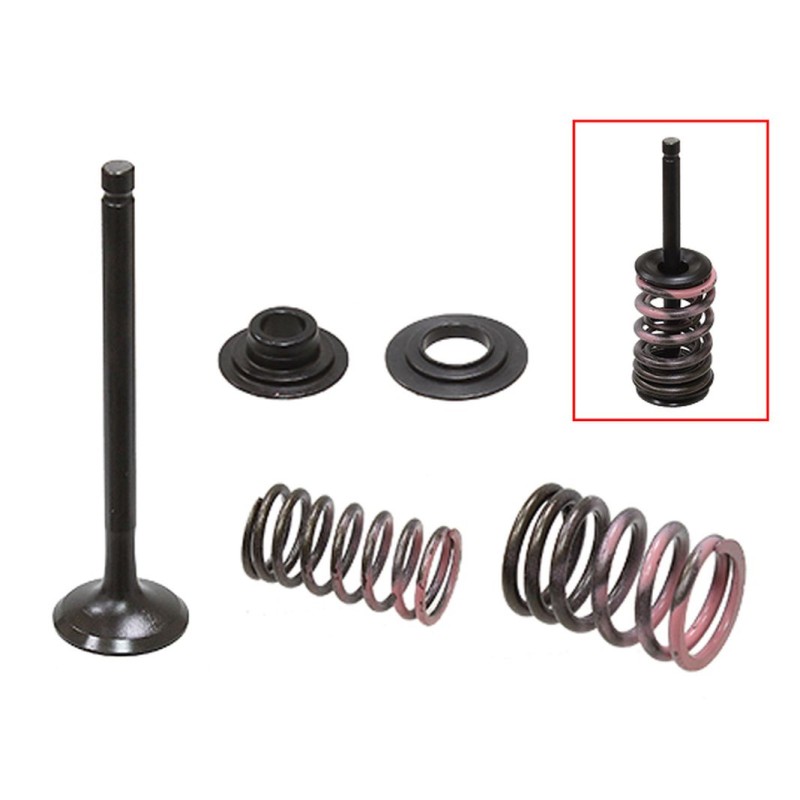 PSYCHIC ZAWÓR WYDECHOWY (KOMPLETNY ZAWÓR ZE SPRĘŻYNAMI I PODKŁADKAMI) HONDA CRF 110 F / 125 F / FB \'13-\'23 STALOWY (21X4,96X76
