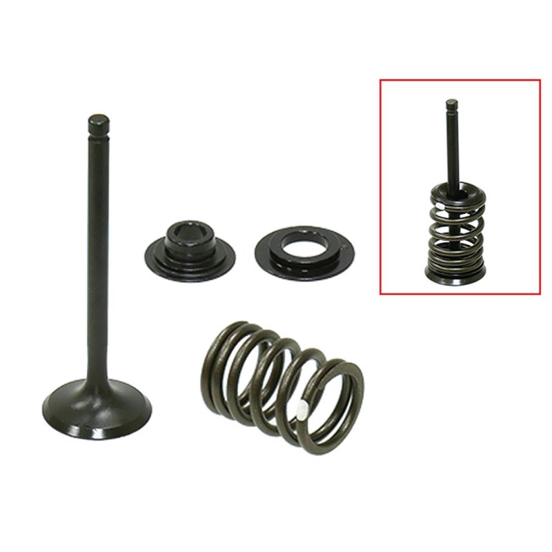 NAMURA (PSYCHIC) ZAWÓR SSĄCY (KOMPLETNY ZAWÓR ZE SPRĘŻYNAMI I PODKŁADKAMI) HONDA CRF 110 F \'13-\'23 STALOWY (25,5X4,98X76,6MM) 