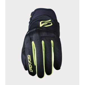 FIVE RĘKAWICE TEKSTYLNE GLOBE EVO KOLOR CZARNY/ŻÓŁTY FLUO ROZMIAR 7 (XS)