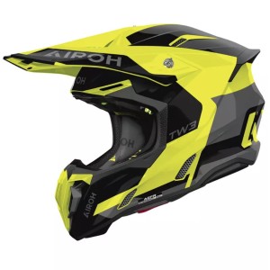 AIROH KASK CROSS / ENDURO / ATV / QUAD TWIST 3 FANCY YELLOW GLOSS KOLOR CZARNY/SZARY/ŻÓŁTY FLUO ROZMIAR L