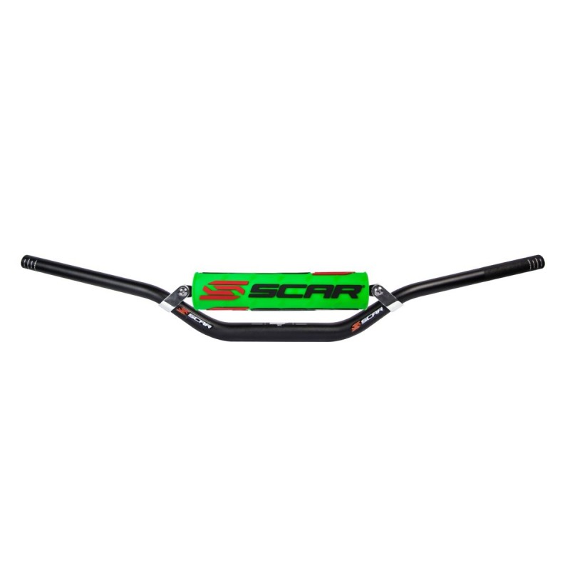 Kierownica SCAR Racing Stewart/Villopoto czarna zielono-biała 28,6mm
