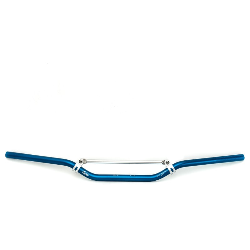Kierownica aluminiowa z poprzeczką MX wzór Honda CR niska niebieska 800mm 71mm