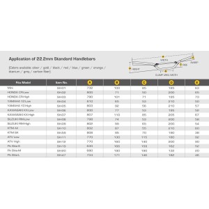 Kierownica aluminiowa z poprzeczką MX wzmocniona, złoty kolor (szer. 800mm, wys. 71mm)
