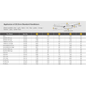 Kierownica aluminiowa z poprzeczką do ATV - czarna, wysoka (770mm x 160mm)