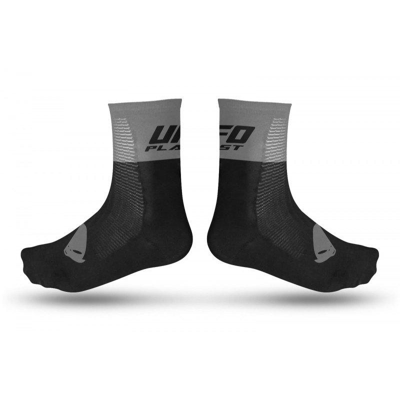 UFO Skarpety Rowerowe MTB / E-Bike - Kolor Czarny/Szary - Rozmiar M - Kolekcja 2024