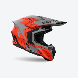 AIROH PROMOCJA KASK CROSS / ENDURO / ATV / QUAD TWIST 3 DIZZY KOLOR SZARY/POMARAŃCZOWY FLUO ROZMIAR XL