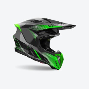 AIROH PROMOCJA KASK CROSS / ENDURO / ATV / QUAD TWIST 3 SHARD GREEN GLOSS - Zielony Fluor/Czarny/Szary - Rozmiar M