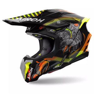AIROH PROMOCJA KASK CROSS / ENDURO / ATV / QUAD TWIST 3 TOXIC KOLOR ŻÓŁTY FLUO/POMARAŃCZOWY/CZARNY ROZMIAR M