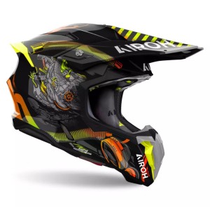 AIROH PROMOCJA KASK CROSS / ENDURO / ATV / QUAD TWIST 3 TOXIC KOLOR ŻÓŁTY FLUO/POMARAŃCZOWY/CZARNY ROZMIAR M