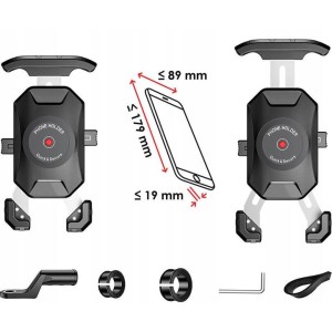 UCHWYT MOTOCYKLOWY NA TELEFON - BIKETEC R15-METAL
