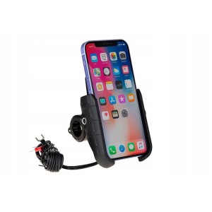 UCHWYT MOTOCYKLOWY Z ŁADOWARKĄ INDUKCYJNĄ USB-C - BIKETEC R9W-P