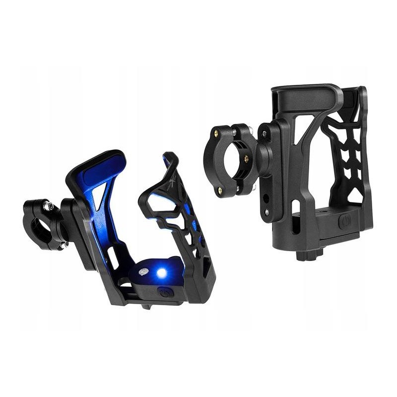 Uchwyt na bidon/ butelkę/ termos do motocykla, skutera i roweru z diodą LED - UBH2