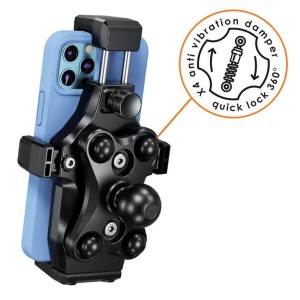 UCHWYT MOTOCYKLOWY ANTYWIBRACYJNY NA TELEFON - BIKETEC R18