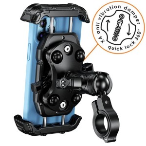 UCHWYT MOTOCYKLOWY BIKETEC ANTYWIBRACYJNY NA TELEFON R22