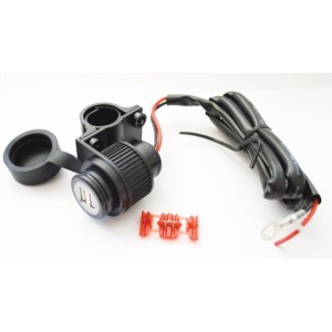 Psychic Gniazdo Zapalniczki z Dwoma Gniazdami USB Wodoszczelne