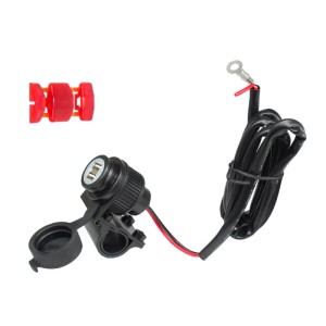 Psychic Gniazdo Zapalniczki z Dwoma Gniazdami USB Wodoszczelne