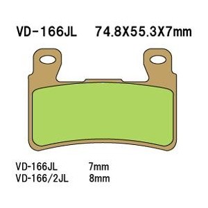 Klocki hamulcowe VESRAH KH265 / KH296 złote do Honda CBR/VTR - Made in Japan