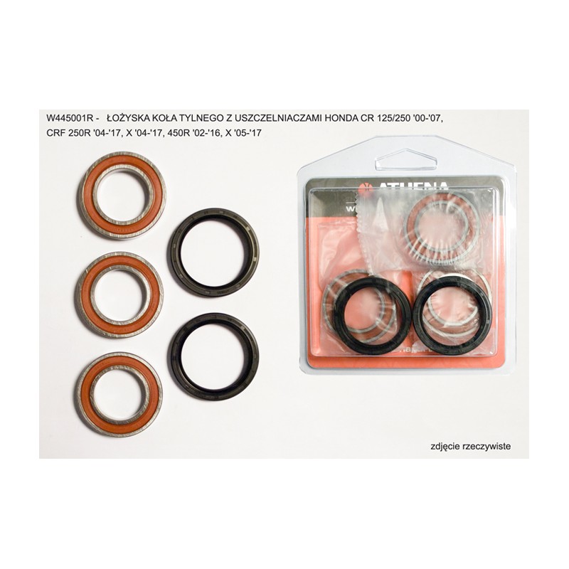 Łożyska koła tylnego do HONDA CR 125/250, CRF 250R, X, 450R - sklep motocyklowy