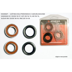 ATHENA Łożyska koła przedniego z uszczelniaczami Kawasaki KX 125/250 '00-'07, KXF 250 '04-'16, 450 '06-'16, Suzuki RM 125
