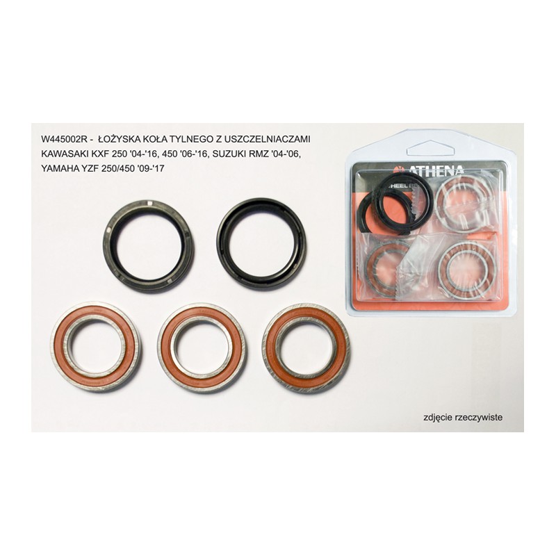 Łożyska koła tylnego z uszczelniaczami do Kawasaki KXF 250/450, Suzuki RMZ oraz Yamaha YZF