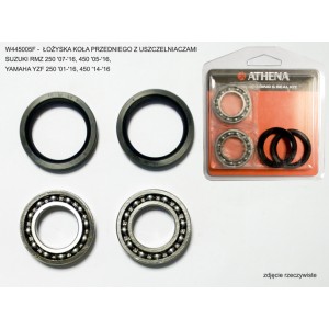 ATHENA Łożyska Koła Przedniego z Uszczelniaczami Suzuki RMZ 250 '07-'24, 450 '05-'24, Yamaha YZF 250 '14-'24, 450 '14-'24