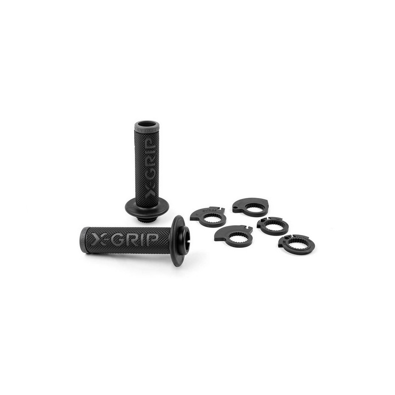 Manetki BRAAAAP Grips Lock-On-Grip Grey - Gripy z Adapterami Rolgazu