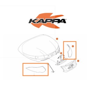 KAPPA ŚWIATEŁKO ODBLASKOWE (BIAŁE) DO KUFRA K56NT - odblask do samochodu