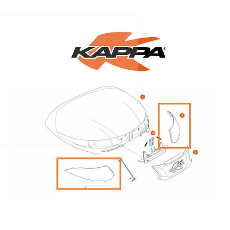 KAPPA ŚWIATEŁKO ODBLASKOWE (BIAŁE) DO KUFRA K56NT - odblask do samochodu