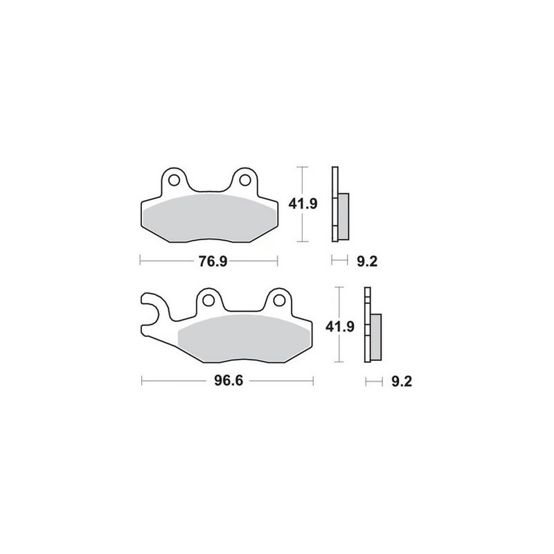 Klocki hamulcowe SBS KH228 Maxi Carbon Tech - kolor czarny - pasujące do Kymco, Daelim, Malaguti