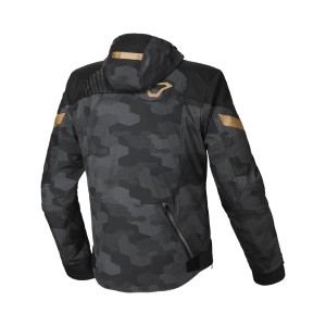 Kurtka z kapturem MACNA WYPRZEDAŻ TRAFFIQ MOTORCYCLE JACKET CAMO BLACK/GREY