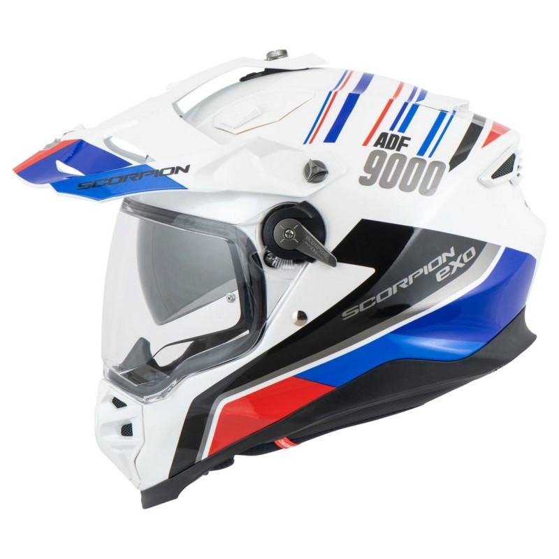 Kask SCORPION DUAL ENDURO ADF-9000 Air Desert White/Blue/Red - Rozmiar M