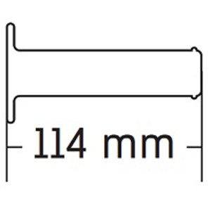 Manetki (Gripy) Scooter Piaggio Style 22+25mm, Dł.114mm, Czarny