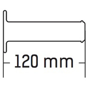 Manetki Gripy Domino Style 22+25mm Czarny - Długość 120mm